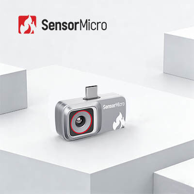 Неохлаждаемая 256×192/12μm тепловая камера для электрических горячих точек и мобильных приложений, подключенная к смартфону